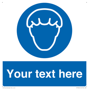 Custom Hair protection must be worn